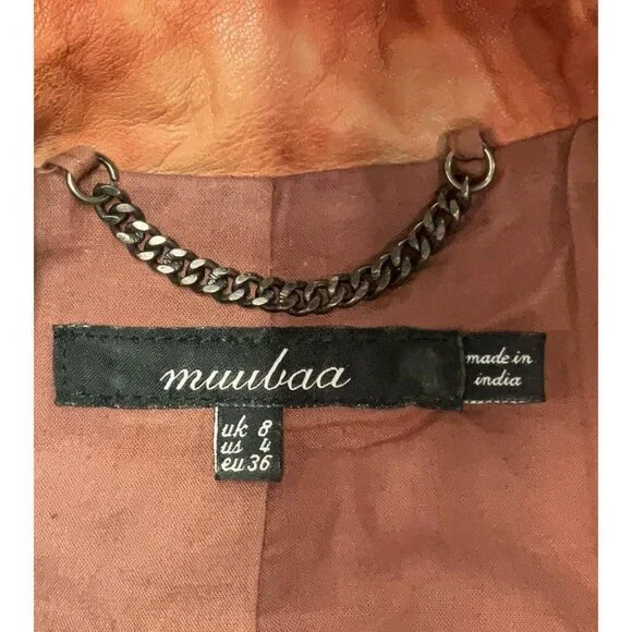 Free People Muubaa Distressed Leather Moto Biker Jacket 4| Indie Coastal Cowgirl - Picture 11 of 16